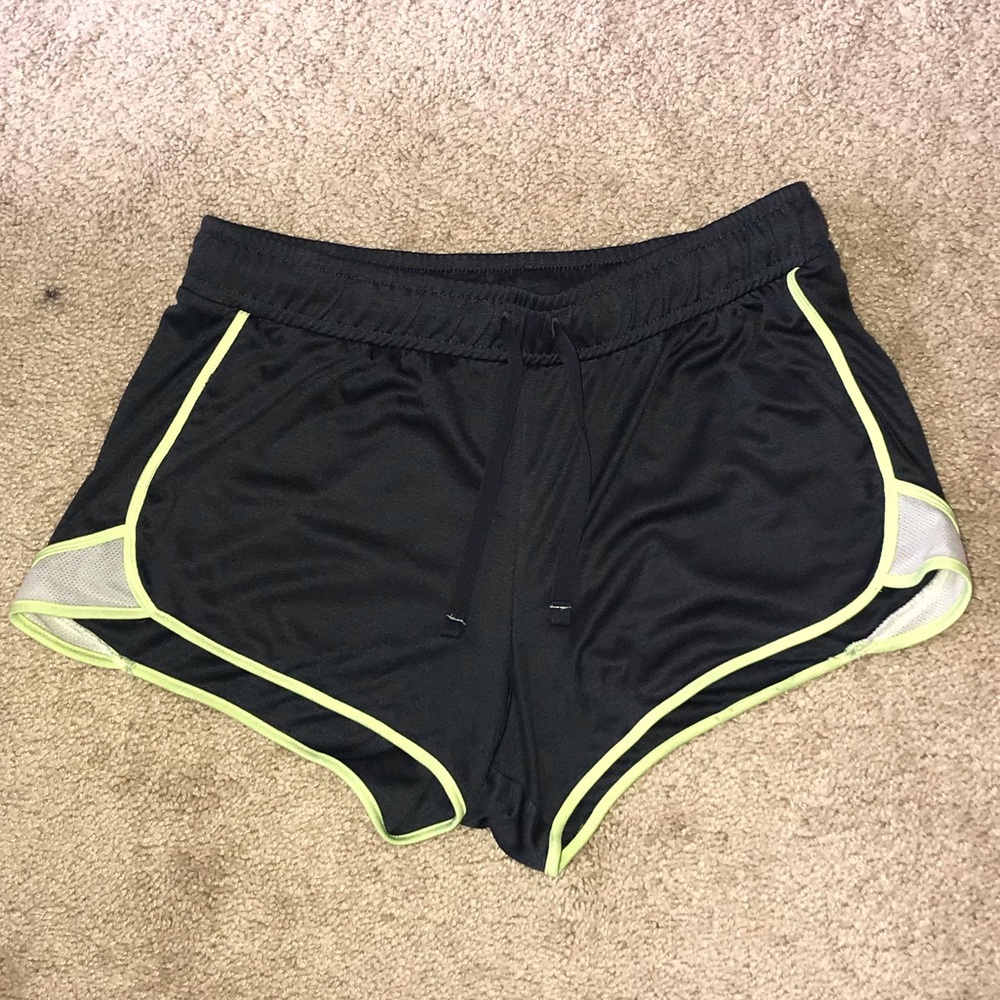 dark grey athletic shorts
